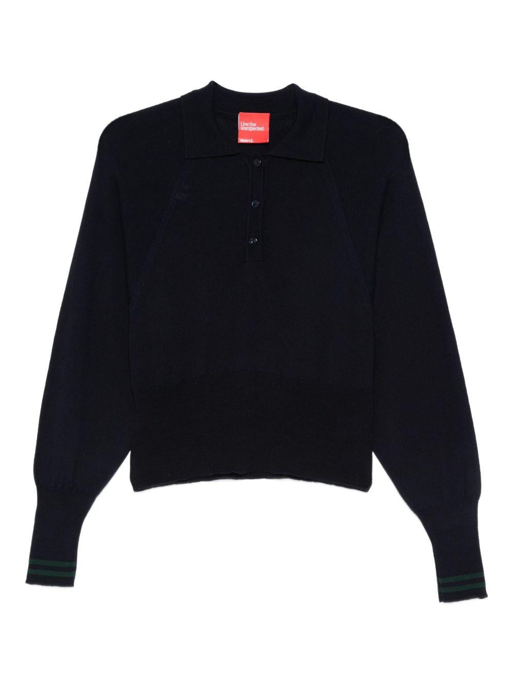 Maglia per donna Merci blu con colletto stile polo W206 NAVY MERCI 