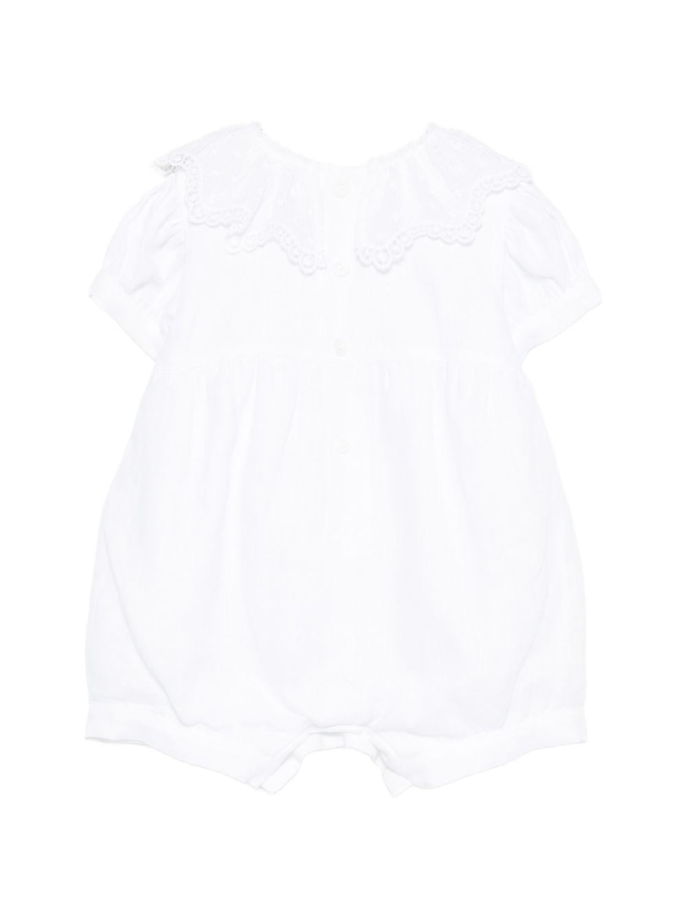 Tutina per neonati Jesurum bianco con rifiniture in pizzo FOSCARI BIANCO JESURUM KIDS 