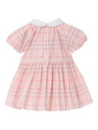 Set abito e culotte per neonata Burberry Kids rosa con motivo a quadri 8117519 A2217 BURBERRY KIDS 