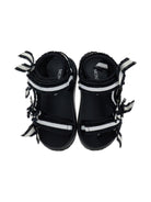 Sandali per bambina Monnalisa nero a righe 8CG000 7700 9950 MONNALISA KIDS 