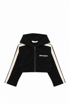 Felpa per bambina Palm Angels Kids nera con logo sul davanti PGBD00BS26FLE001 110 PALM ANGELS KIDS 