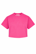 T-shirt per bambina Palm Angels fucsia con stampa con logo PGAA001S26JER001 044 PALM ANGELS KIDS 