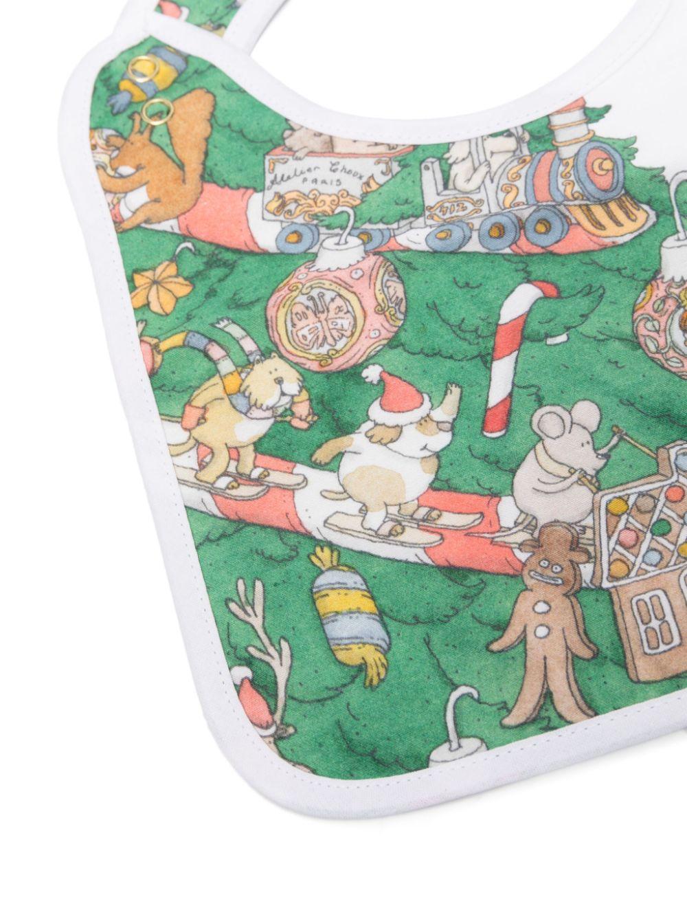 Bavaglino per neonati Atelier Choux Paris bianco con decorazione natalizia BICSCHRIU MULTI ATELIER CHOUX PARIS 