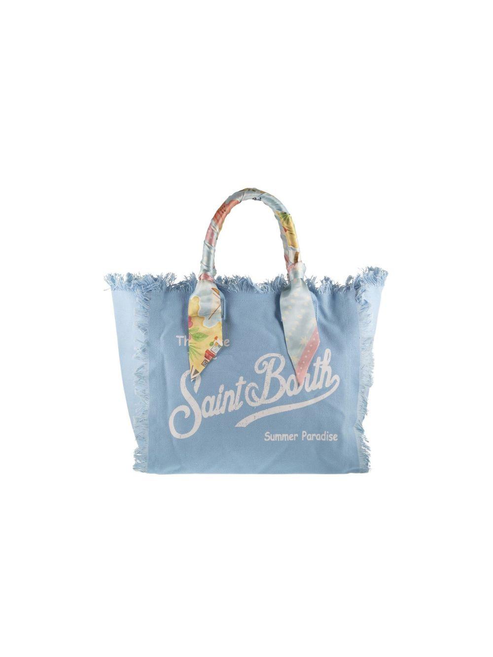 Borsa Vanity MC2 Saint Barth azzurra con manici con foulard VANI045 09250L MC2 ST. BARTH KIDS 