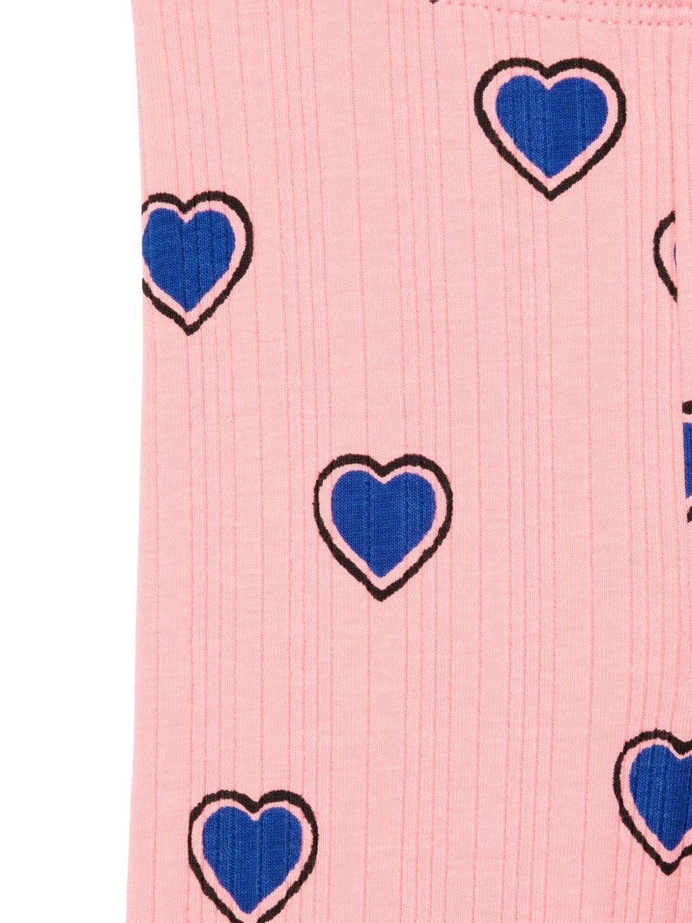 Leggings per neonata Mini Rodini rosa con motivo a cuori 2523012428NB PINK MINI RODINI KIDS 