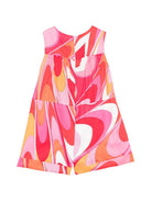 Abito smanicato per bambina Emilio Pucci Junior multicolor con stampa all-over PYAA02 S0232 50EAR EMILIO PUCCI KIDS 