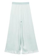 Pantaloni per donna Merci verde acquamarina a gamba ampia con dettagli plissettati PAM01P ACQUA MERCI 