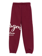 Pantaloni da tuta per bambina MSGM Kids bordeaux con tasche laterali F5MSJBFP255 MS034 MSGM KIDS 