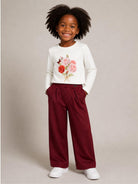 T-shirt per bambina Monnalisa Kids bianca con stampa fiori sul davanti 11H616NP 8201 0001 MONNALISA KIDS 
