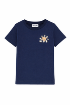 T-shirt per bambini Moschino Kids blu con stampa Teddy Bear HUM05OLAA03 40016 MOSCHINO KIDS 