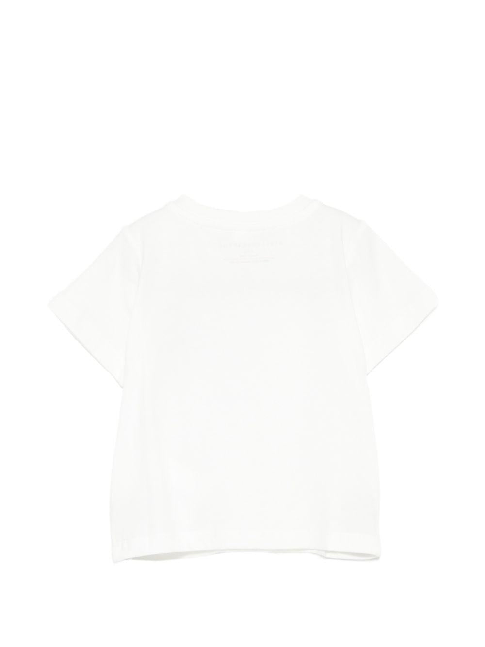 T-shirt per neonati Stella McCartney Kids bianca con dettaglio sul petto TZ8021 Z3772 101 STELLA McCARTNEY KIDS 