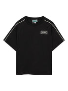 T-shirt per bambino Kenzo Kids nero con dettaglio sulle spalle K61682 09B KENZO KIDS 