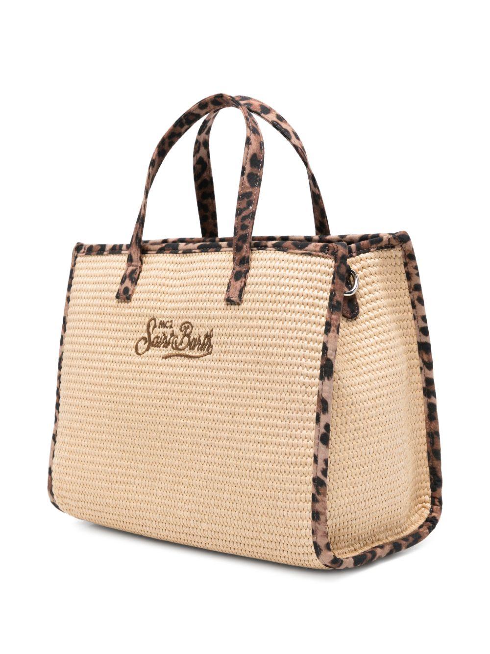 Borsa Vivian MC2 Saint Barth beige con stampa animalier VVID001 00369L MC2 ST. BARTH KIDS 