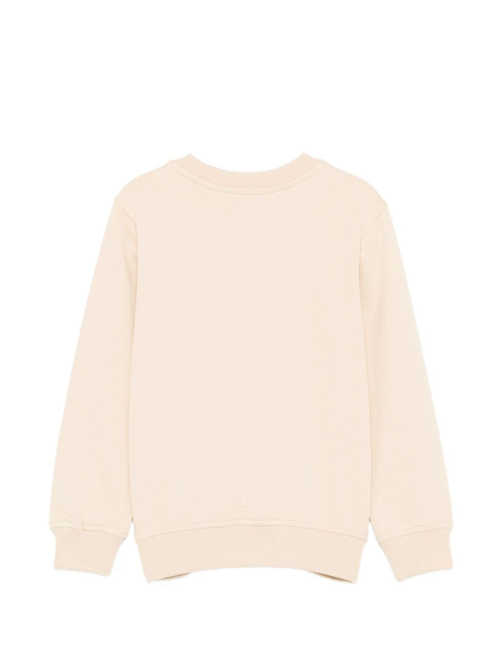Felpa da bambino Moschino Kids bianco crema con stampa orsetto HUF09ULCA19 20829 MOSCHINO KIDS 