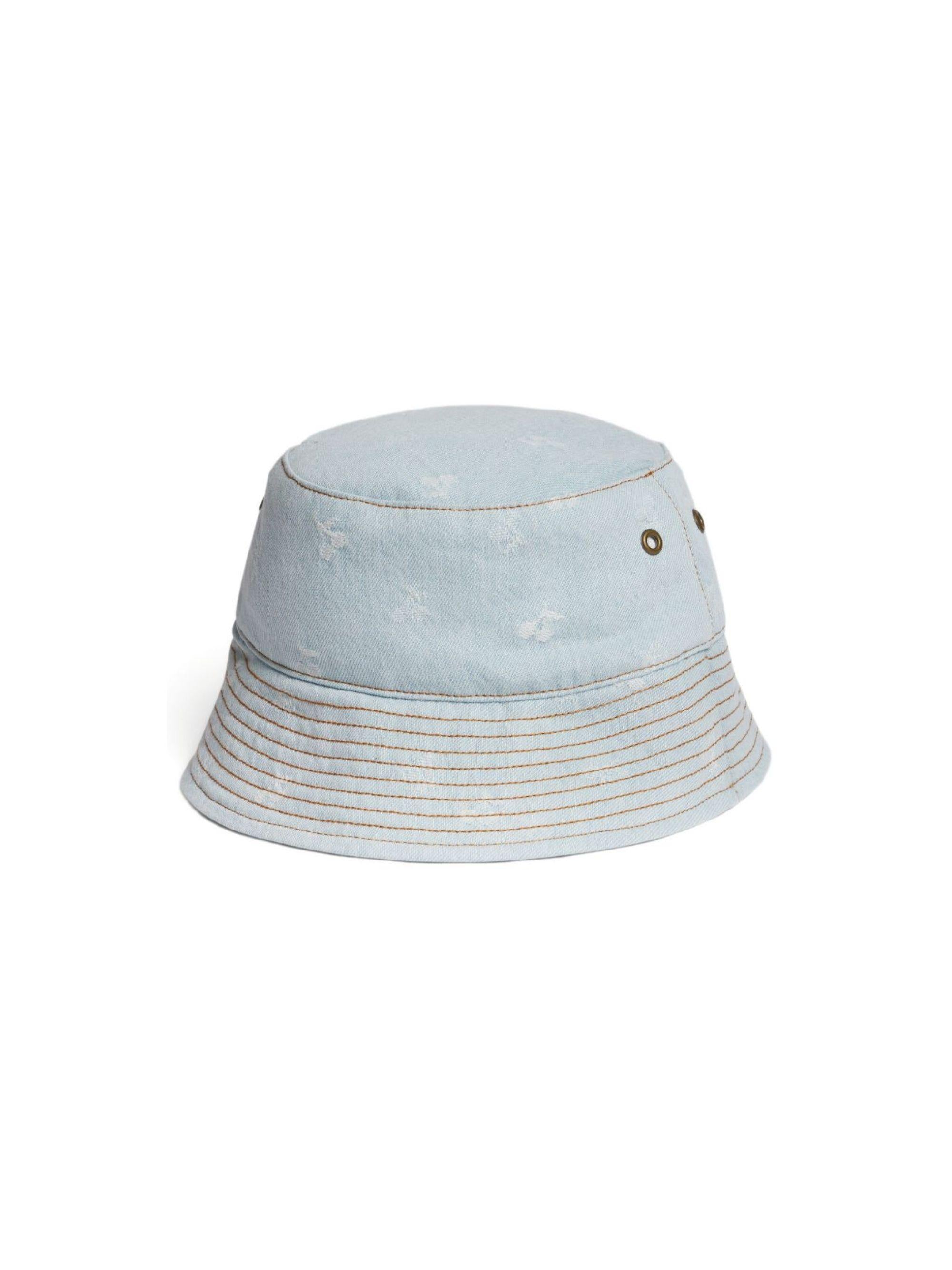 Cappello Theana per bambina Bonpoint azzurro con effetto sfilacciato S06GACW00009 610 BONPOINT KIDS 