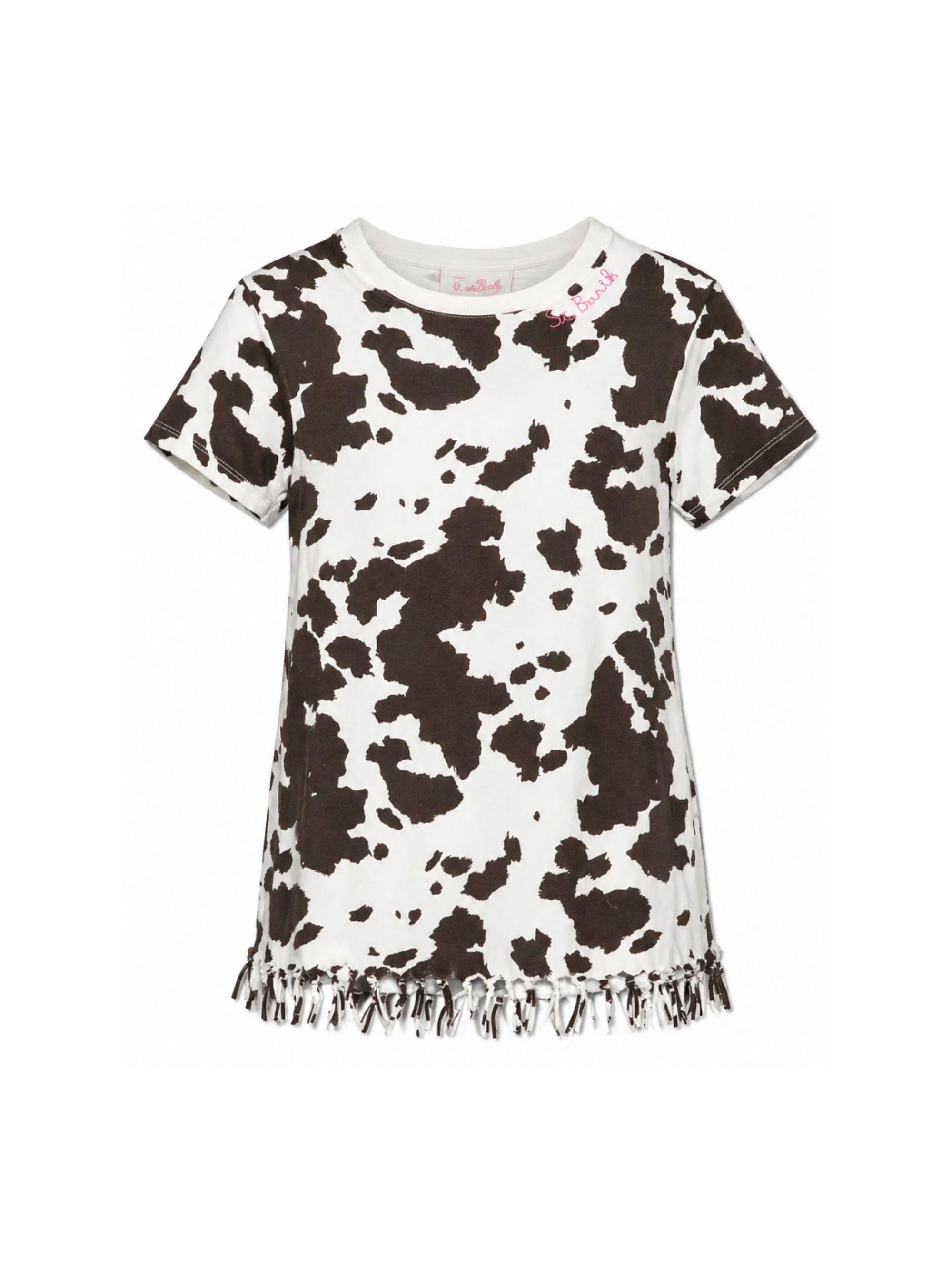 Abito per bambina MC2 Saint Barth Kids bianco con stampa animalier ABY0001 03851L MC2 ST. BARTH KIDS 
