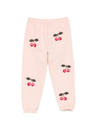 Pantaloni per bambina Konges Sløjd  rosa con motivo ciliegie all-over KS104946 SAND KONGES SLOJD KIDS 