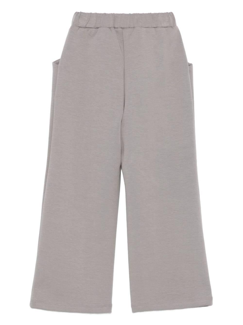 Pantaloni per bambina Douuod Kids grigi con logo goffrato DX6Q30 Z2858 907 DOUUOD 