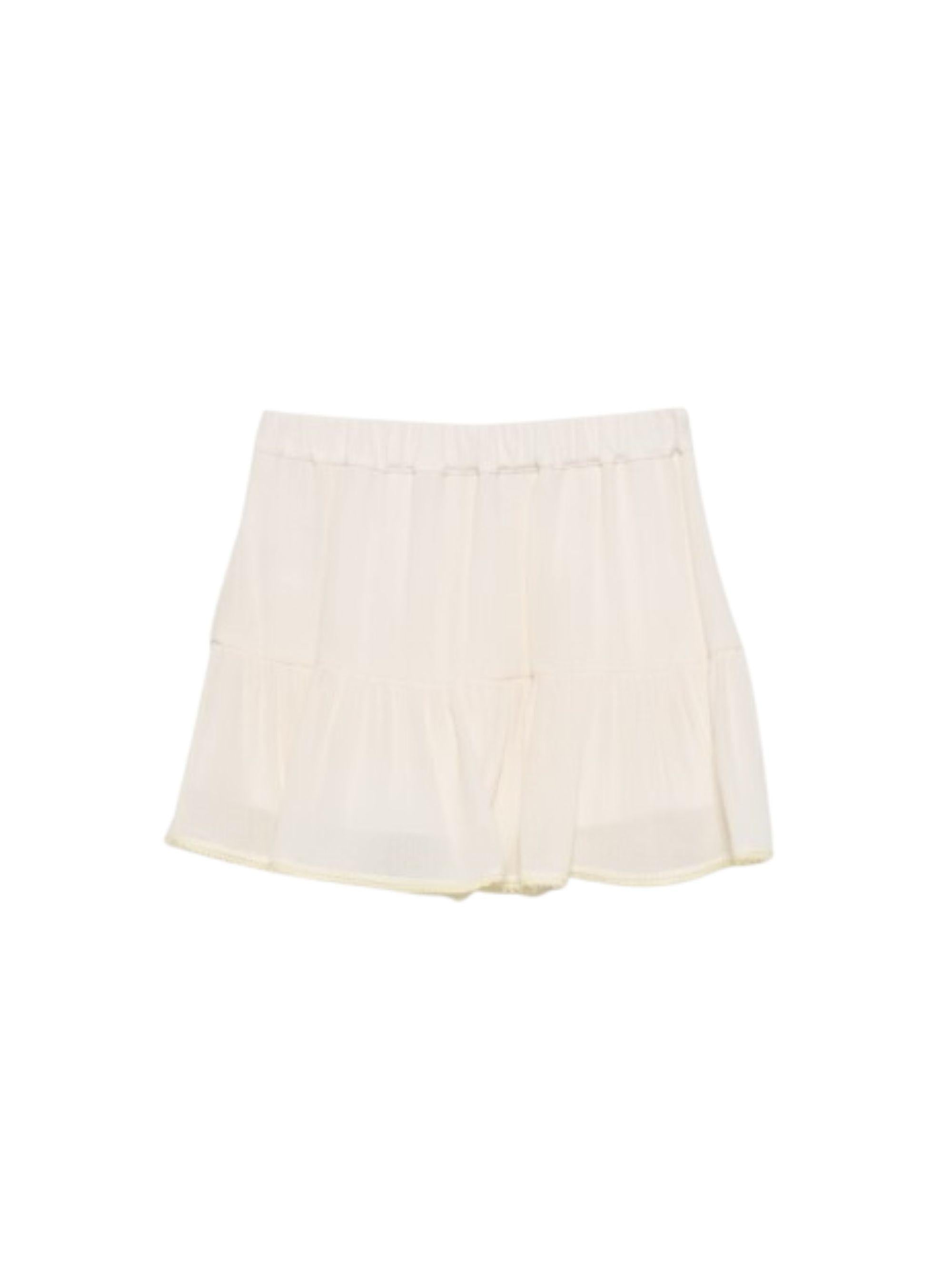 Gonna per bambina MSGM Kids bianco con design a balze S6MSJGSK210 001 MSGM KIDS 