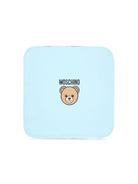 Coperta per neonato Moschino Kids azzurro con dettaglio Teddy Bear MUB00OLCA40 40304 MOSCHINO KIDS 
