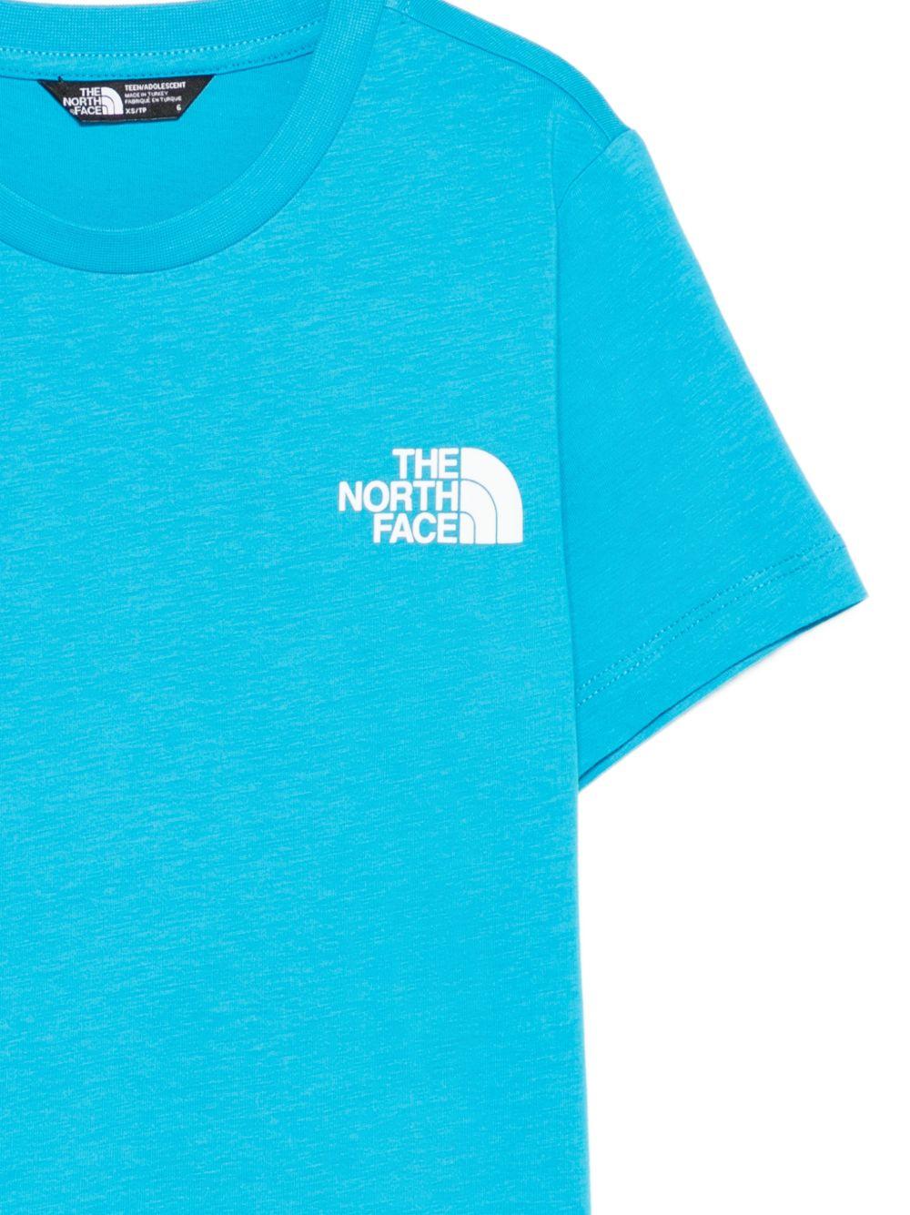 T-shirt per bambino The North Face Kids azzurra con stampa logo NF0A8EFN D7R1 THE NORTH FACE KIDS 