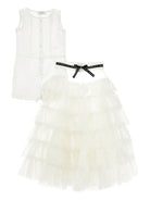Abito per bambina Philosophy Di Lorenzo Kids bianco con chiusura a bottoni I1G201 7116 0001 PHILOSOPHY KIDS 