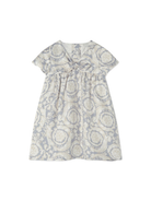 Abito per neonata Versace Kids grigio con stampa Barocco 10186881A11195 5E340 VERSACE KIDS 