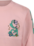 Felpa per bambina Stella McCartney Kids rosa con stampa logo sul davanti TY4A30 Z3409 51R STELLA McCARTNEY KIDS 