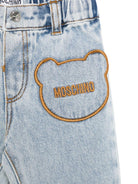 Jeans per neonato Moschino Kids denim con vita elasticizzata MUP05AL0E08 40186 MOSCHINO KIDS 