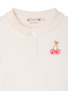 T-shirt per bambina Bonpoint bianco latte con motivo ricamato S06GTSK00018 102 BONPOINT KIDS 