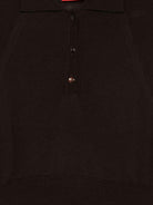 Maglia per donna Merci marrone con colletto stile polo W206 COFFEE MERCI 