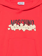 Felpa per bambini Moschino Kids rossa con stampa grafica HUF09ZLCA83 50109 MOSCHINO KIDS 