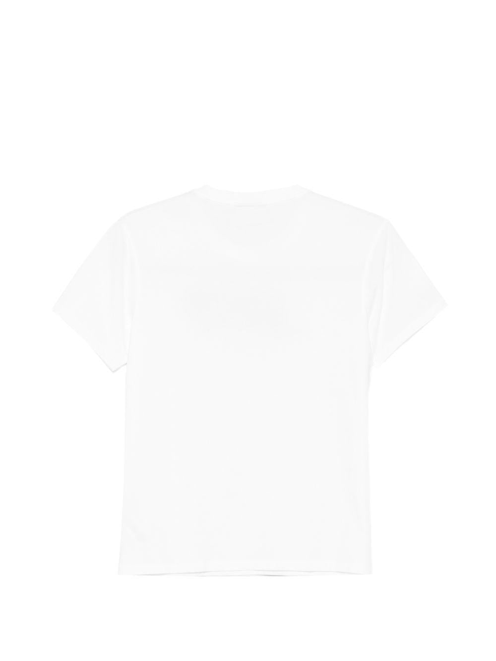 T-shirt da donna MC2 Saint Barth bianca con dettaglio logo ricamato EMI0001 09102L MC2 ST. BARTH 