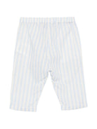 Pantaloni per neonato Moschino Kids azzurro con motivo a righe MUP05ULUE01 86024 MOSCHINO KIDS 