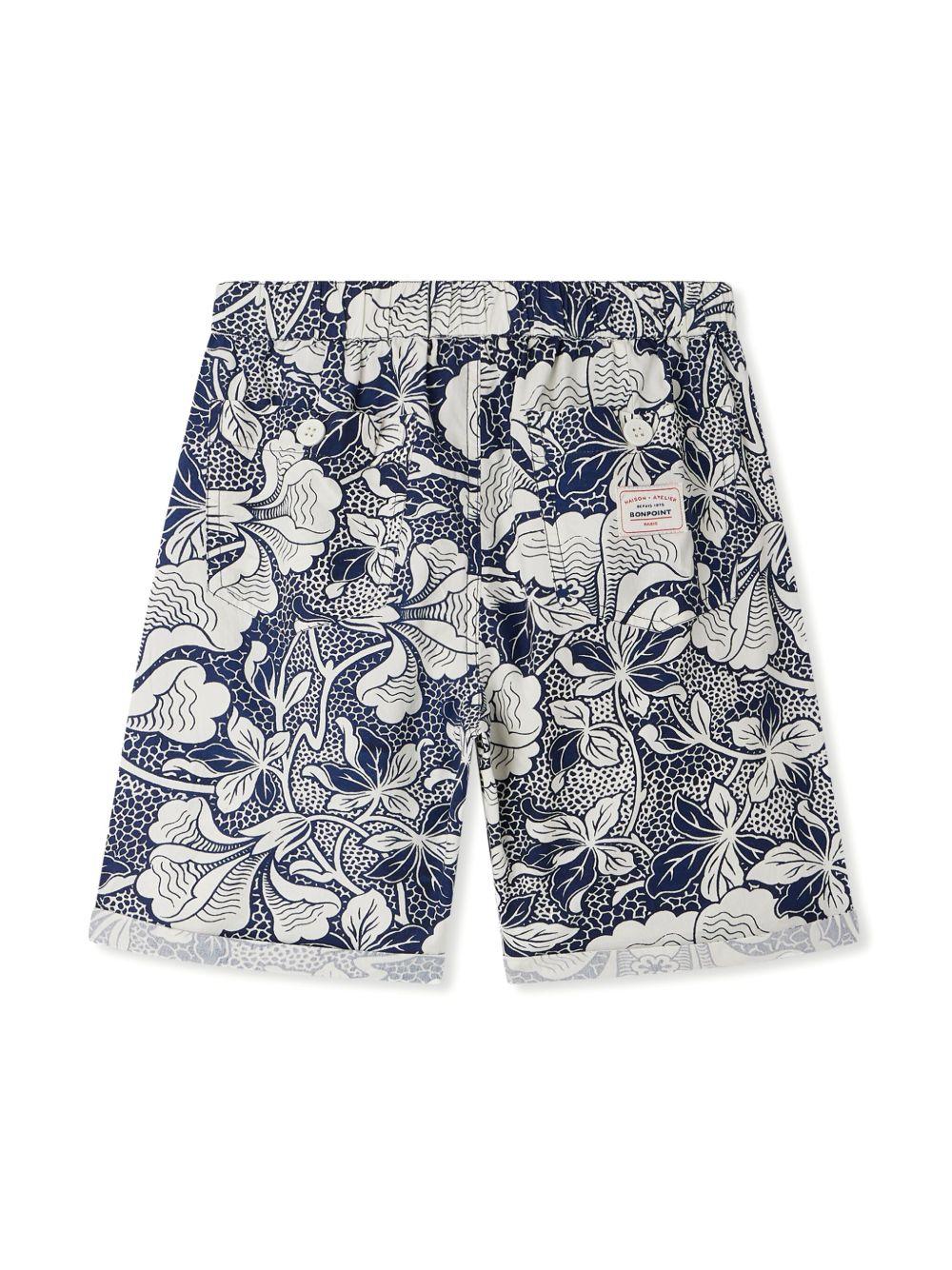 Shorts Erno per bambino Bonpoint blu con stampa fiori S05BBEW00017 515 BONPOINT KIDS 