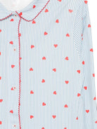 Pigiama per donna Petit Bateu Kids azzurro con stampa cuoricini all-over A0GAQ 01 PETIT BATEAU KIDS 
