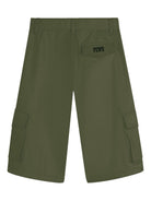 Cargo corti per bambino Kenzo Kids verde con applicazione K61644 64B KENZO KIDS 