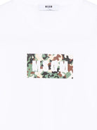 T-shirt per bambino MSGM Kids bianca con stampa grafica S6MSJBTH279 001 MSGM KIDS 