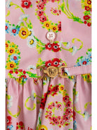Abito camicia per neonata Versace Kids rosa con motivo floreale Swirl 10186041A13110 5PC00 VERSACE KIDS 