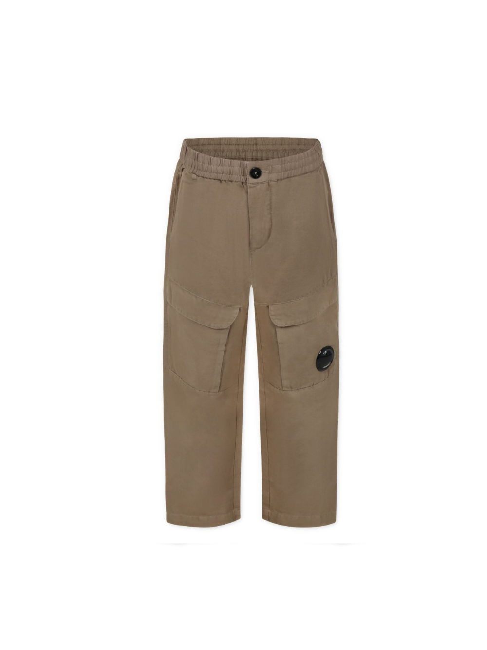 Pantaloni per bambino C.P. Company Kids marrone modello cargo con logo CUP00MLZC01 20262 C.P.COMPANY KIDS 