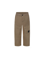 Pantaloni per bambino C.P. Company Kids marrone modello cargo con logo CUP00MLZC01 20262 C.P.COMPANY KIDS 