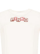 T-shirt per bambina Pinko Kids bianca con stampa logo KFTS038CJEO17 0987 PINKO KIDS 