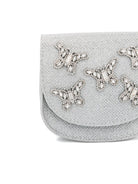 Borsa per bambina Aruna Seth argentata con applicazione farfalle BAG01 SILVER ARUNA SETH KIDS 