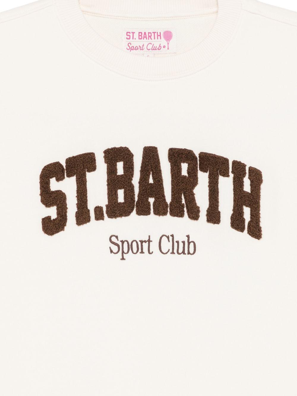 Felpa da donna MC2 Saint Barth bianca con patch del logo STD0001 00798L MC2 ST. BARTH 
