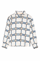 Camicia per bambina Elisabetta Franchi La Mia Bambina bianca a fantasia EFCA2870TVE02 0072 ElISABETTA FRANCHI KIDS 
