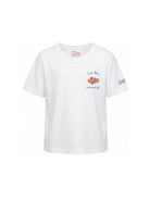 T-shirt per bambino MC2 Saint Barth Kids bianca con ricamo sul petto POT0002 02180L MC2 ST. BARTH KIDS 