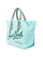 Borsa Vanity MC2 Saint Barth azzurro con manici avvolti da foulard VANI045 09849L MC2 ST. BARTH 