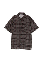 Camicia per bambino Paolo Pecora Kids marrone a fantasia PP4289 EBANO PAOLO PECORA KIDS 