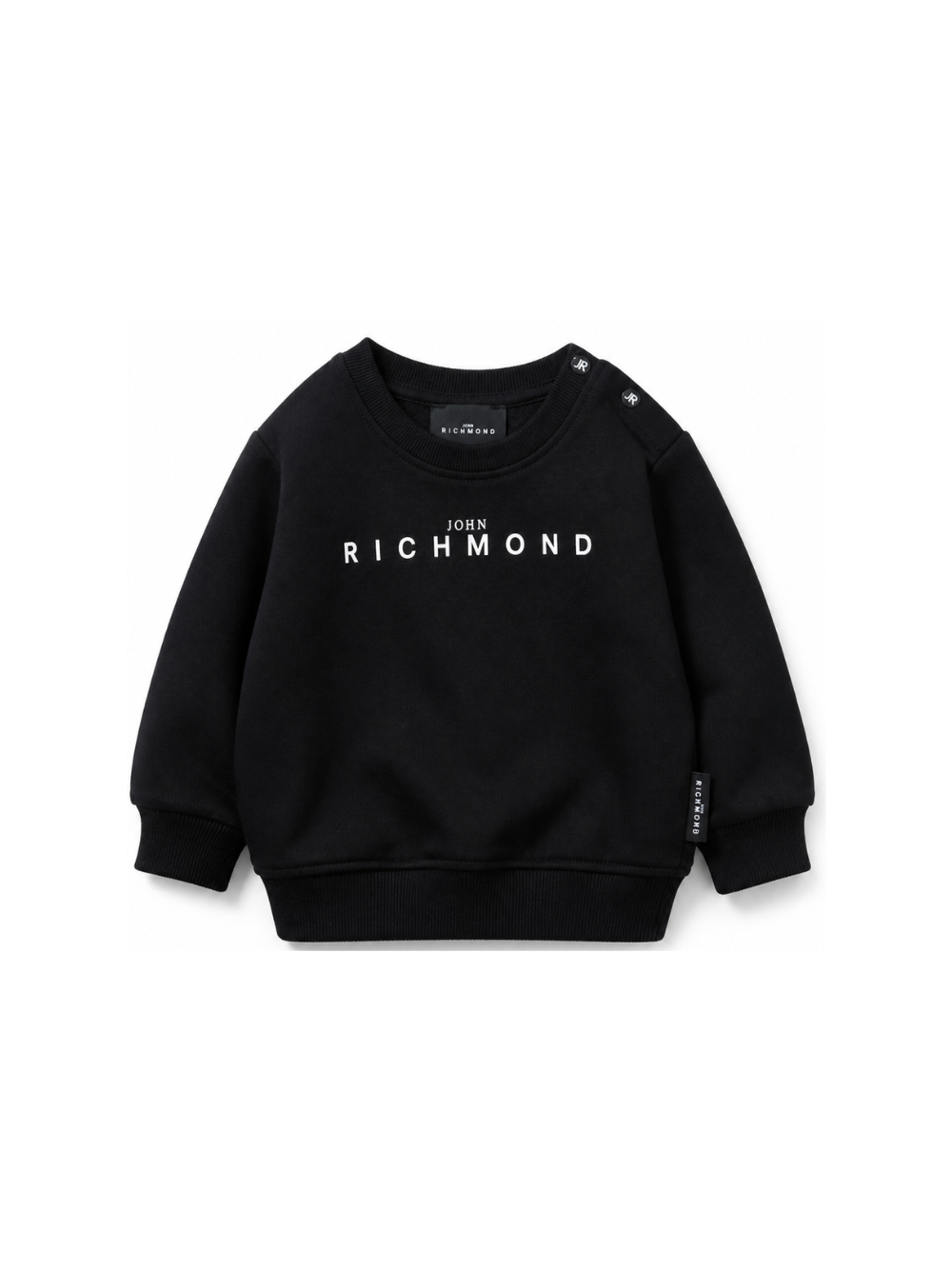 Felpa per neonati John Richmond Kids nero con stampa logo sul davanti RIA26003FE BLACK JOHN RICHMOND KIDS 
