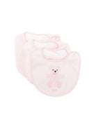 Set di tre bavaglini per neonata Fendi Kids rosa con logo FF BUJ307 ST8 F0C11 FENDI KIDS 